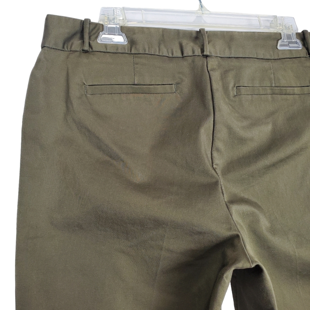 Liz Claiborne Emma Straight Leg Ankle Length  Green Womens Dress Pants Size 12 - Picture 9 of 15